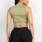 Mock Keyhole-front Crop Top