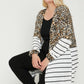 Long sleeves print-striped cardigan