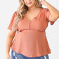 Plus Tie Detail Flare Top
