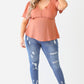 Plus Tie Detail Flare Top