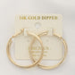 Double Hoop 14k Gold Dipped Earring