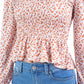 Peasant Sleeve Floral Smocked Top