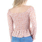Peasant Sleeve Floral Smocked Top