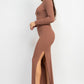 Side Slit Bodycon Maxi Dress