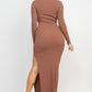 Side Slit Bodycon Maxi Dress