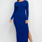 Side Slit Bodycon Maxi Dress