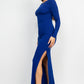 Side Slit Bodycon Maxi Dress
