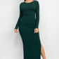 Side Slit Bodycon Maxi Dress