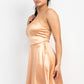 Crisscross A-line Cinched Skater Dress