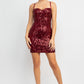 Sequin-studded Sweetheart Bodycon Dress