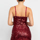 Sequin-studded Sweetheart Bodycon Dress