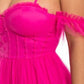 Off-the-shoulder Puff Mini Dress