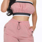 Solid Tube Crop Top & Cargo