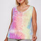 Tie Dye Tank With Studded Detail, Loose Fit, Easy Casual Wear