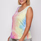 Tie Dye Tank With Studded Detail, Loose Fit, Easy Casual Wear