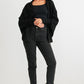Batwing Sleeve Open Front Cardigan