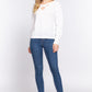 Long Slv X Strap V-neck Sweater