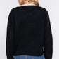 Long Slv X Strap V-neck Sweater