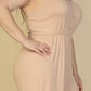 Plus Size Button Front Wide Leg Jumpsuit