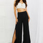 Culture Code Heatwave Front Slit Flowy Pants in Black