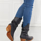MMShoes Better in Texas Scrunch Cowboy Boots in Navy