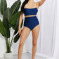 Marina West Swim Wave Break Contrast Trim One-Piece
