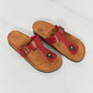 MMShoes Drift Away T-Strap Flip-Flop in Wine