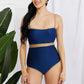 Marina West Swim Wave Break Contrast Trim One-Piece